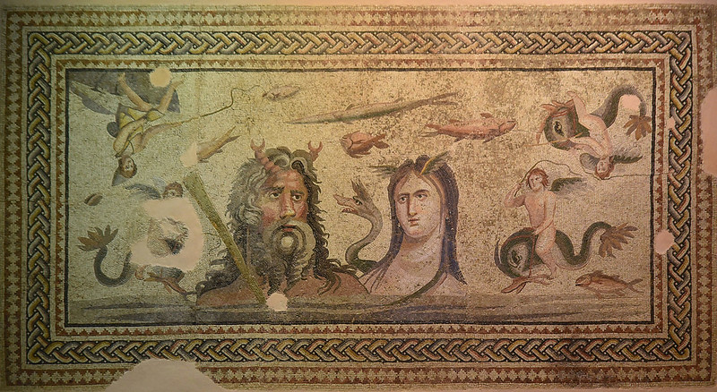 Mosaico de Océano en el Museo de los Mosaicos de Zeugma en Gaziantep