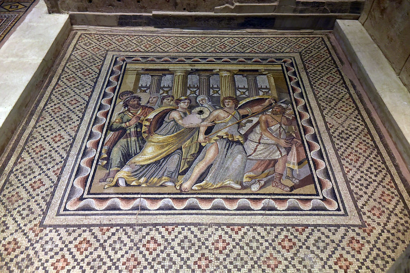 mosaico de Aquiles en el Museo de los Mosaicos de Zeugma en Gaziantep