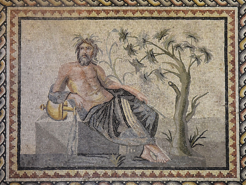 mosaico de Éufrates en el museo de los mosaicos de Zeugma en Gaziantep