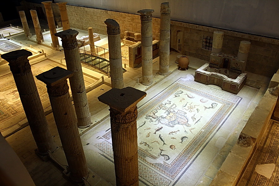Mosaico de Poseidón en el Museo de los Mosaicos de Zeugma en Gaziantep