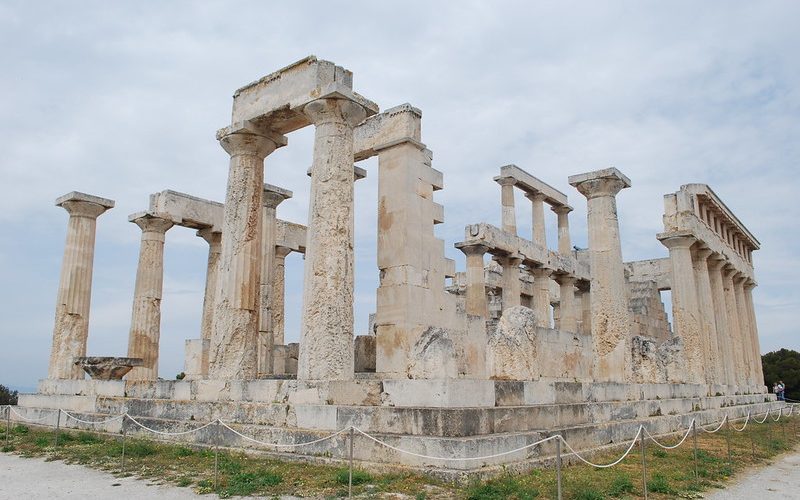 Templo de Afaia en la isla griega de Egina