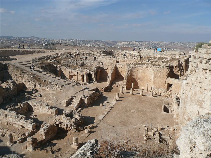 Interior del Herodion, la fortaleza de Herodes y su mausoleo