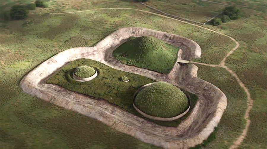 recreación de la tumba del príncipe de Lavau