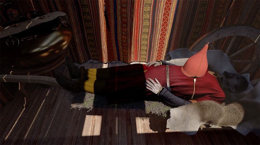 Recreación de la tumba del príncipe de Lavau