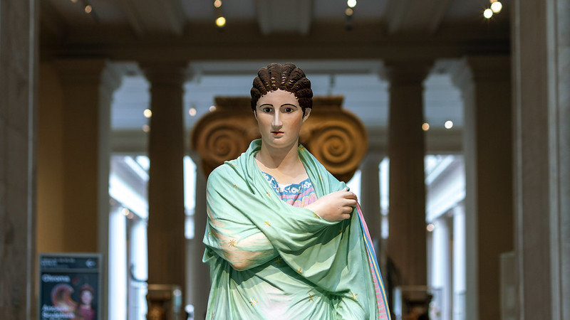 escultura policromada de la pequeña herculanense, obra de Vinzenz Brinkmann