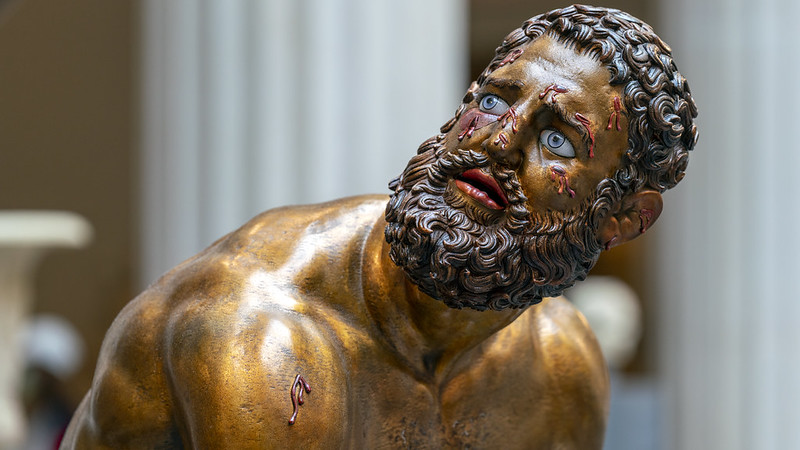 escultura policromada del púgil en descanso, Vinzenz Brinkmann