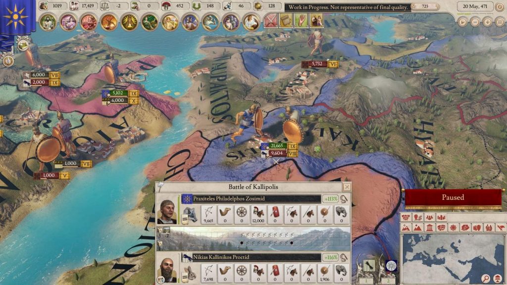 escena del videojuego Imperator Rome