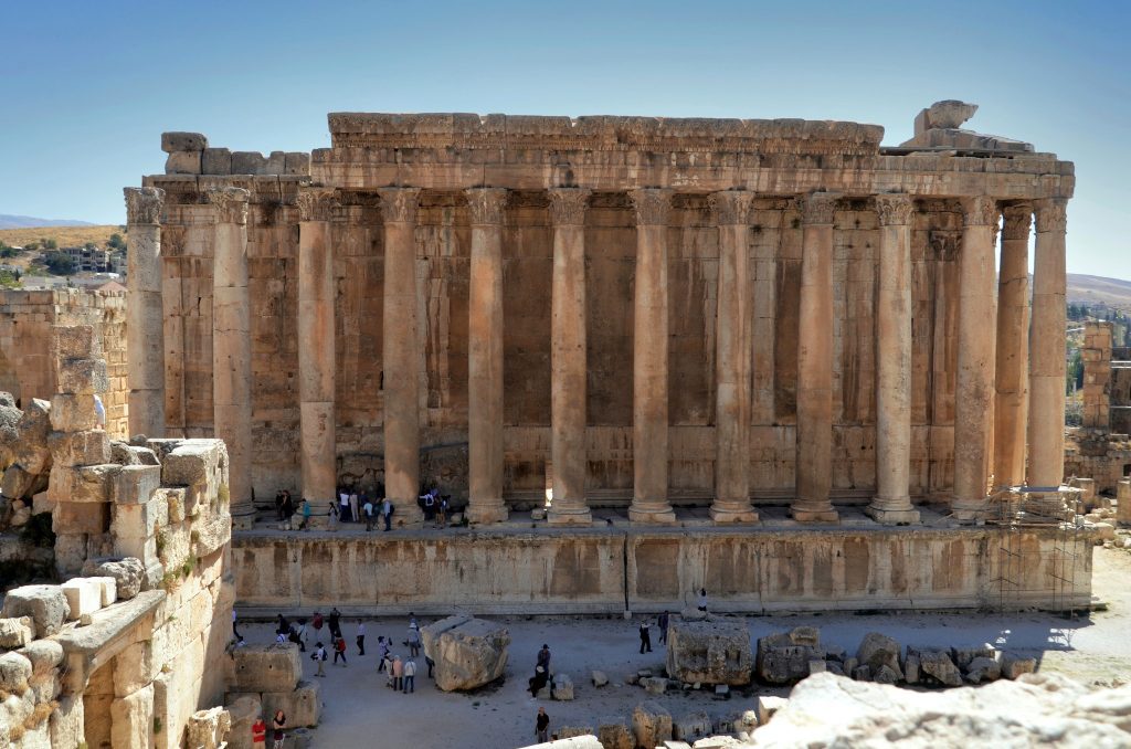 templo romano en Baalbek, Líbano