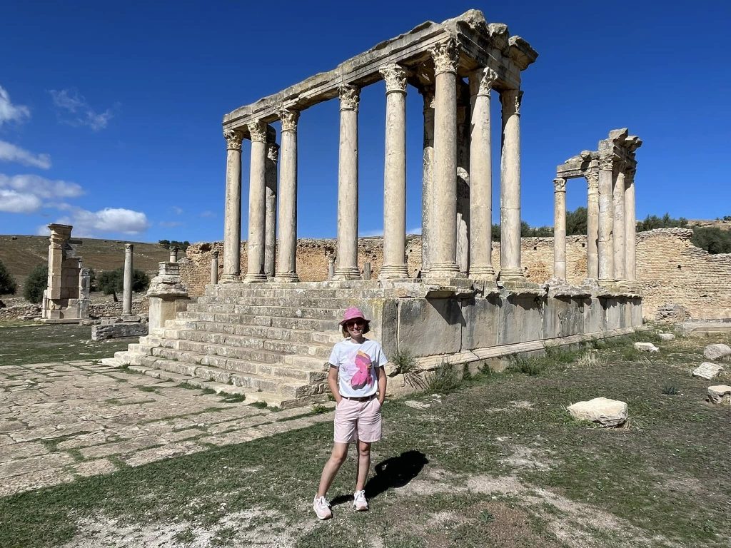 Carole Raddato en Dougga, Túnez