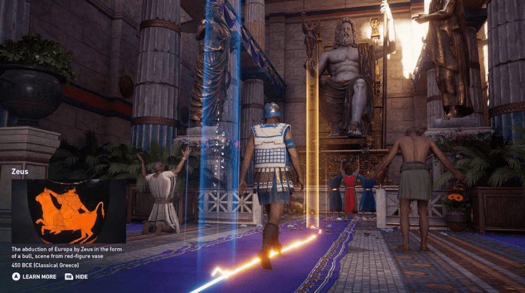 escena del videojuego Assasinn's Creed ambientado en la Antigua Grecia