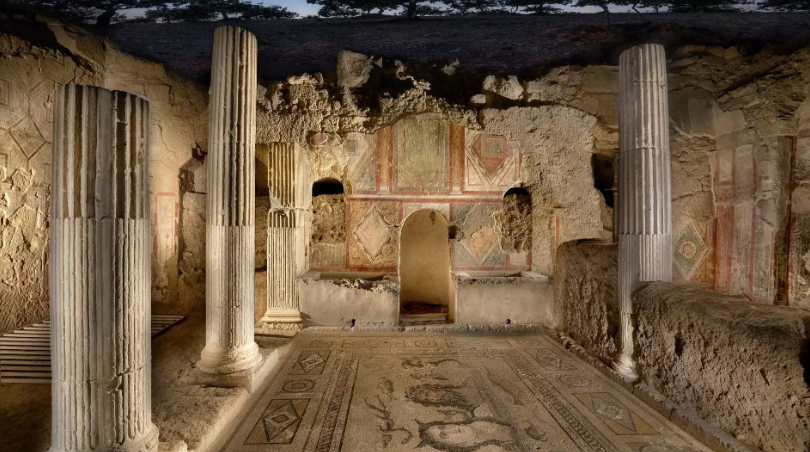 mosaico de Oceano y Tetis en la Casa de las Musas de Zeugma