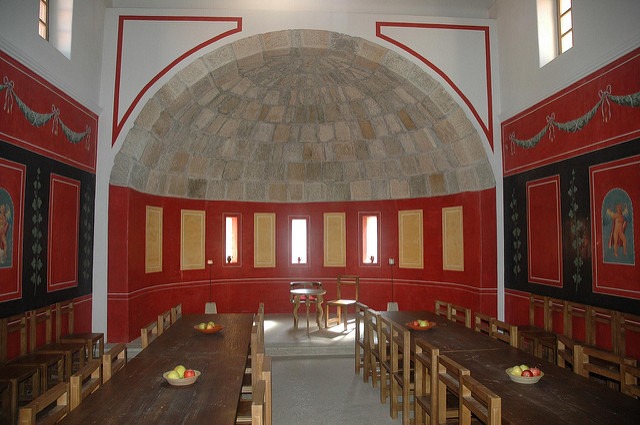 recreación de una villa urbana en Carnuntum