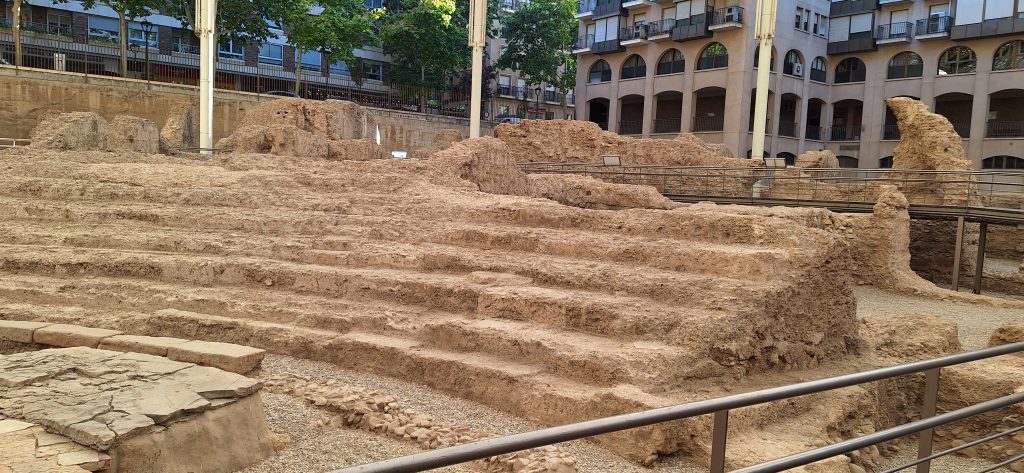 vestigios del teatro romano de Zaragoza