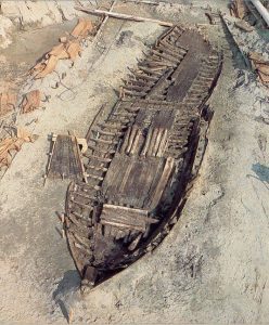 yacimiento de un barco romano en Comacchio