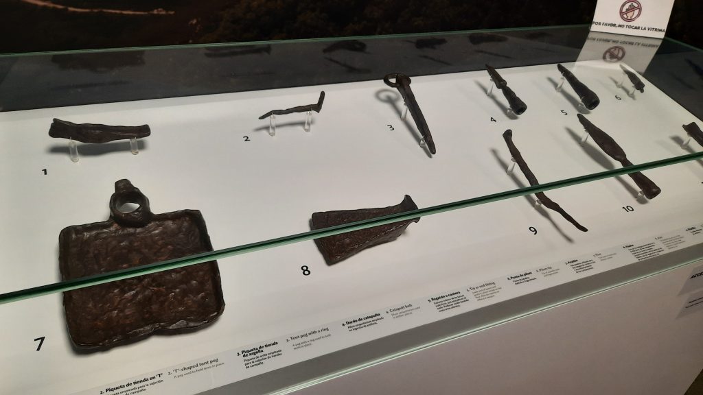 objetos romanos del Centro de Interpretación de la Vía Carisa