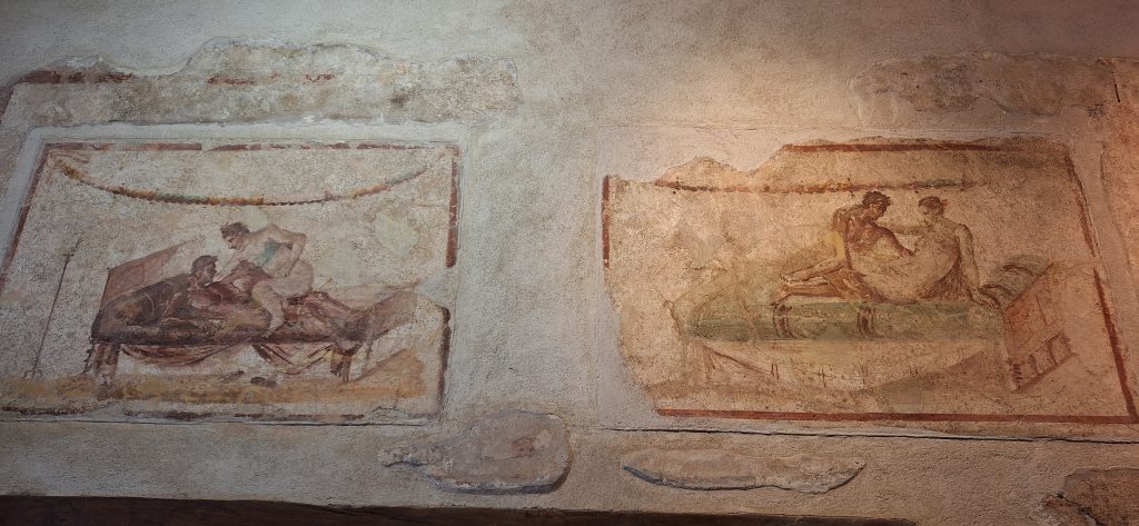 frescos eróticos del lupanar de Pompeya