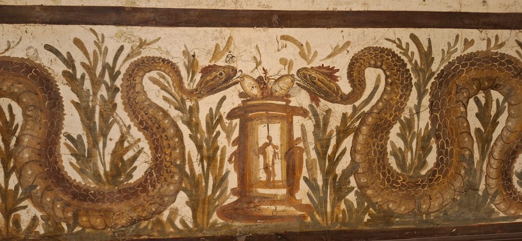 pinturas murales romanas en el museo arqueologico nacional de Napoles