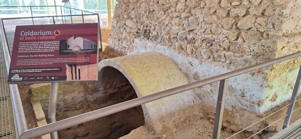 horno y espacio termal del caldarium en la villa romana El Ruedo, en Almedinilla