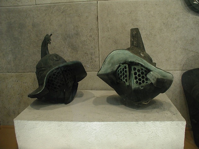 cascos de gladiadores en Capua
