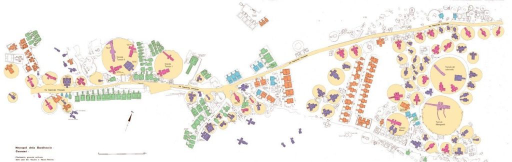 plano de la necrópolis de la Banditaccia