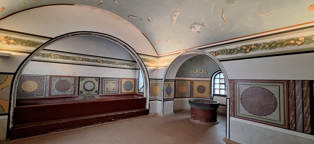 recreación de unas termas privadas romanas en Xanten