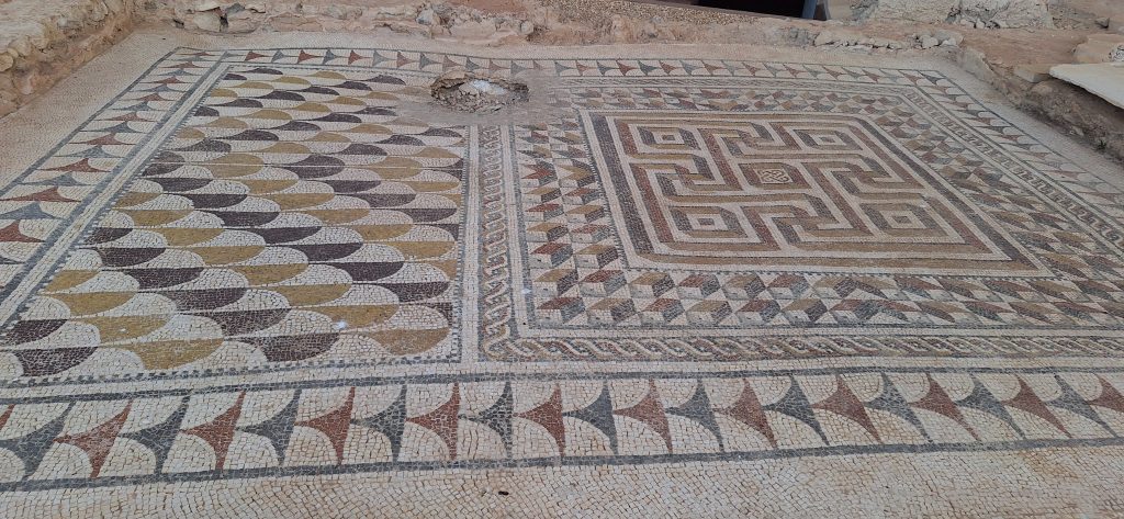 mosaico de las termas de la villa romana de Puente Genil