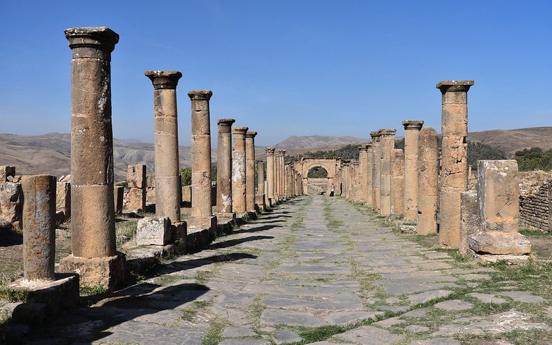 Cardo máximo de la antigua Cuicul, Djemila