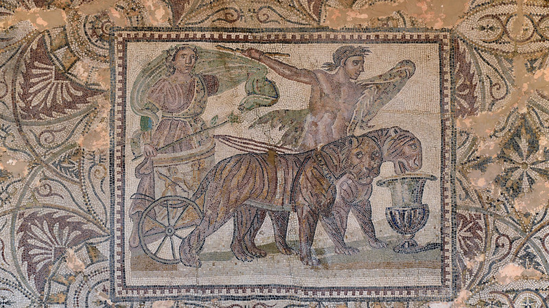 mosaico del Triunfo de Dioniso en el museo arqueológico de Cherchell