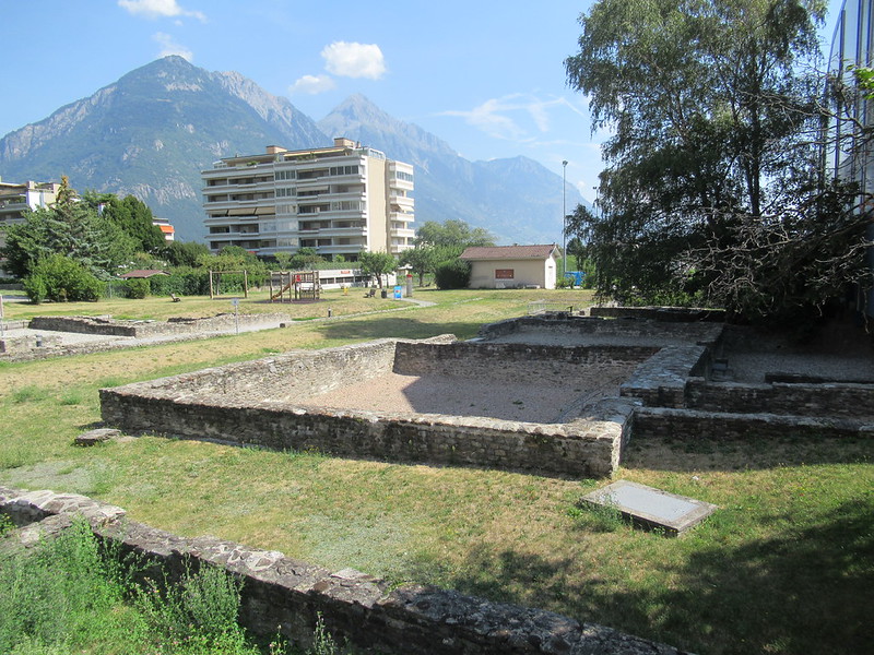 vestigios del foro romano de Martigny