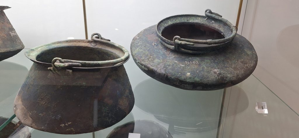 Utensilios de cocina en el antiquarium de Boscoreale