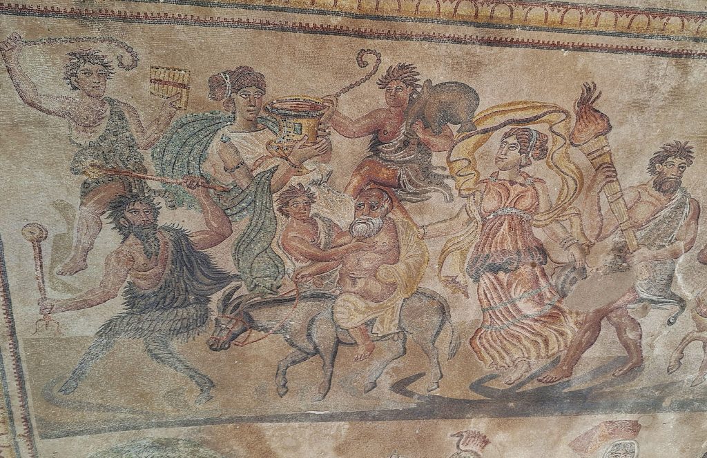 mosaico dionisiaco en la villa romana de Noheda
