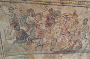 mosaico dionisiaco en la villa romana de Noheda