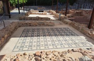 mosaico de la villa romana dels Ametllers en Tossa del Mar
