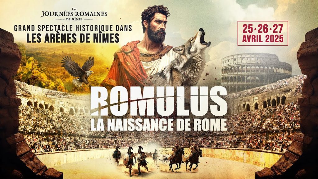 Cartel anunciador del festival romano de Nimes
