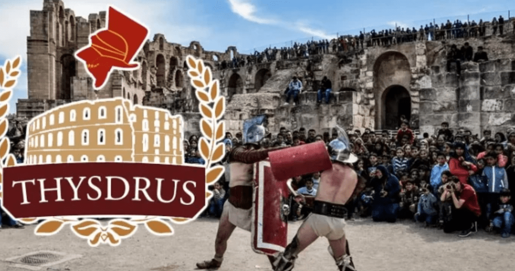 Recreación histórica en el anfiteatro romano de El Djem