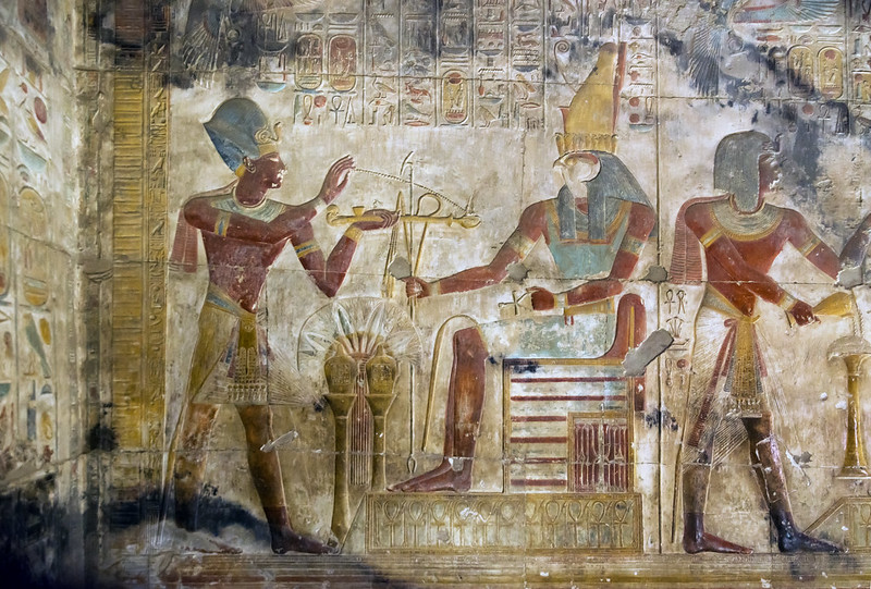 relieve de la capilla de Horus en Abydos