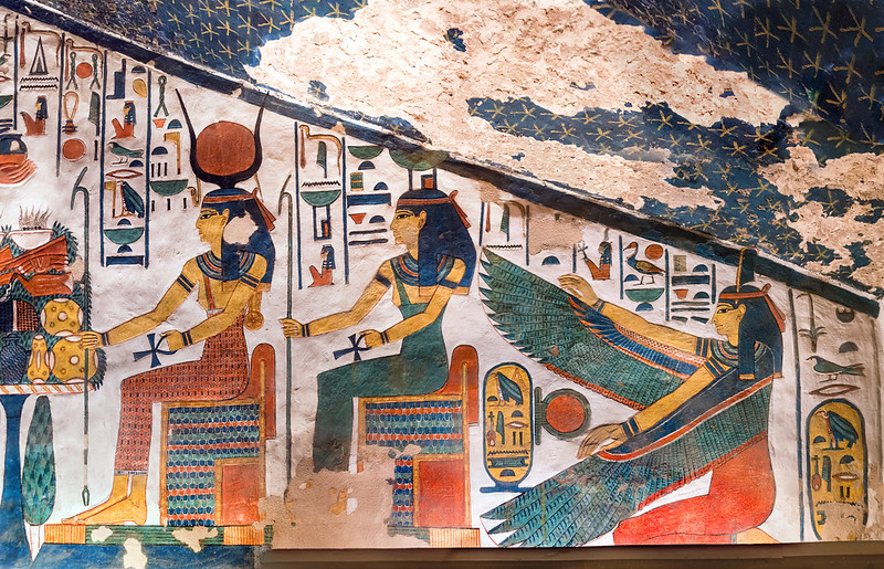 pinturas de la tumba de Nefertari en el Valle de las Reinas