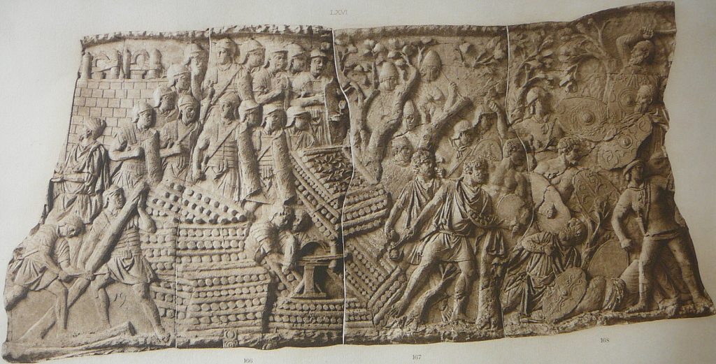 escena de la Columna Trajana con una ballista