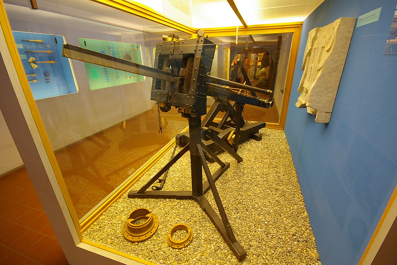 recreación de un scorpio romano en el Museo Romano de Saalburg