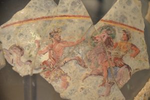 vidrio romano policromado del tesoro de Begram