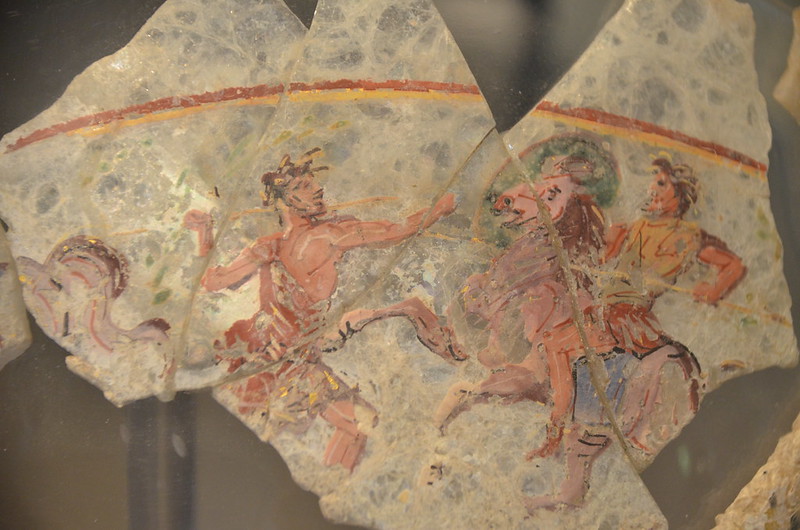 vidrio romano policromado del tesoro de Begram