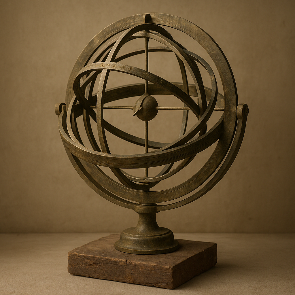 recreación de una esfera armilar