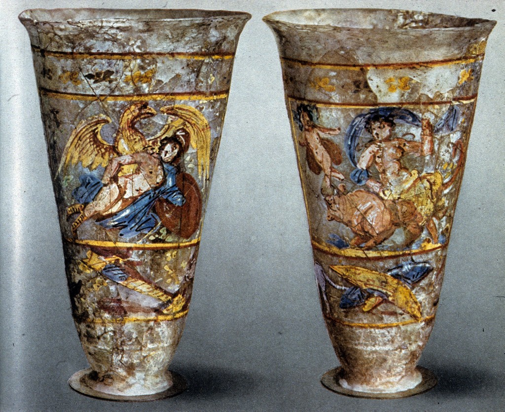 vasos romanos del tesoro de Begram