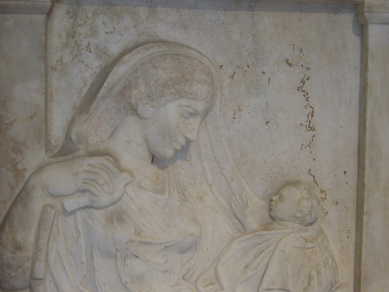 estela de Anfarete en el Museo de Kerameikos en Atenas