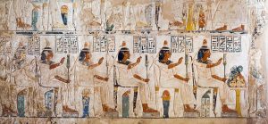 pinturas egipcias de la tumba TT148 de Amenemope, en Dra Abu el-Naga