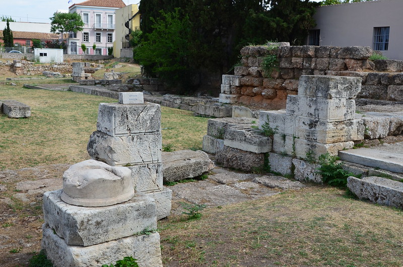 vestigios de la Puerta de Dipylon en Kerameikos, Atenas