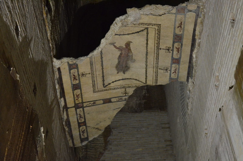 pintura en el techo de la Domus Aurea de Roma