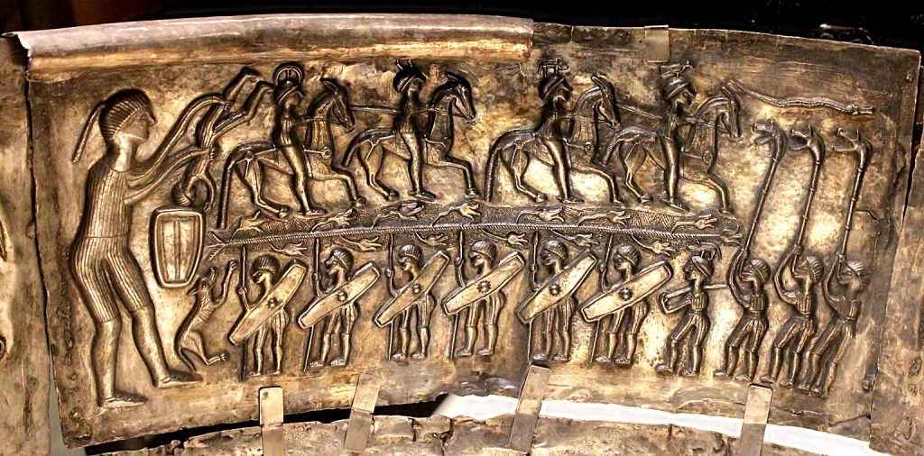 Carnyx en el caldero de Gundestrup