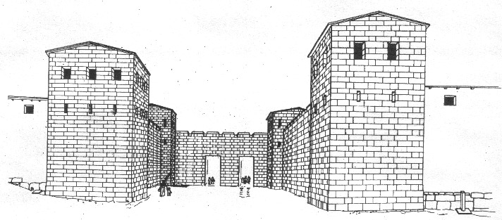 La puerta del Dípylon. Vista reconstruida desde el noroeste