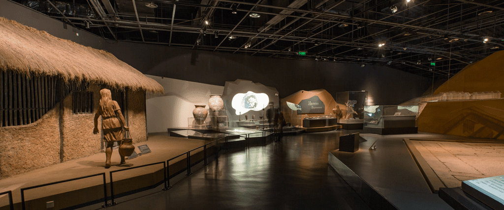 Sala de la vida cotidiana en Jinsha, museo de Jinsha, Chengdu